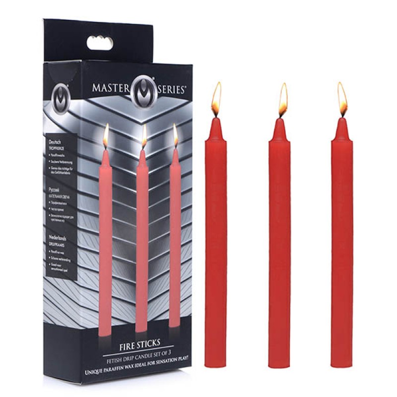Master Series Fetish 3-Pack Drip Candles - Red